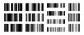 Isolate Black Barcode isolate vector icon for decoration in business illustration, Scan, Code, Sticker, Mock up, with PNG Royalty Free Stock Photo