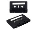 Isolate Black Cassette Tape Royalty Free Stock Photo