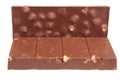 Isolate chocolate bar on white background Royalty Free Stock Photo