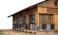 Isolate, close-up view of the front and side of an old wooden house renovated into a classic modern contemporary style Royalty Free Stock Photo