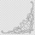 Isolate corner ornament in baroque style Royalty Free Stock Photo