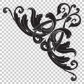 Isolate corner ornament in baroque style Royalty Free Stock Photo