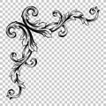 Isolate corner ornament in baroque style