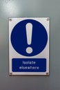 Isolate elsewhere caution sign Royalty Free Stock Photo