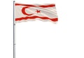 Isolate flag Turkish Republic of Northern Cyprus