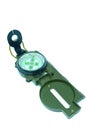 The isolate green military compass Portable to walk,Distance and