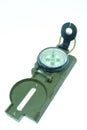 The isolate green military compass Portable to walk,Distance and