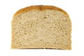 Isolate of half white loaf of bread on a white background Royalty Free Stock Photo