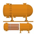 Isolate Heat exchanger on white background