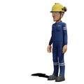 Isolate industrial worker stand on transparent background Royalty Free Stock Photo