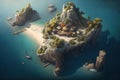 Isolate Island of a fantasy world