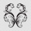 Isolate ornament in baroque style