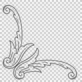 Isolate ornament in baroque style