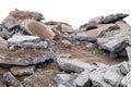 Isolate pile of concrete debris destroyed.