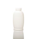 White plastic bottle on white background Royalty Free Stock Photo