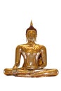 Isolate of a pure gold Buddha, Thailand Royalty Free Stock Photo