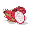 Isolate ripe pitaya or pitahaya