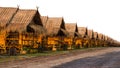 Isolate shacks thatched cottage. Royalty Free Stock Photo