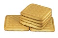 isolate square biscuits for tea on a white background, Royalty Free Stock Photo