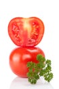 Isolate tomatoes Royalty Free Stock Photo