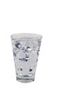 Isolate type of Iced cubes glass cup on white and blank pure water with clipping path Royalty Free Stock Photo