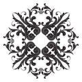 Baroque ornament decoration element.