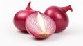 Isolate on a white background red sweet onion