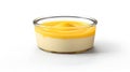 Isolate on a white background vanilla pudding