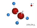 Isolated 3D fragment of polyethylene