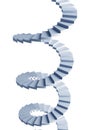 Isolated 3d spiral staircase