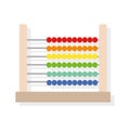 Isolated abacus supplies school vector illustration