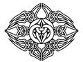 Isolated abstract symbol in ancient celtic style Royalty Free Stock Photo