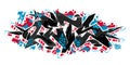 Isolated Abstract Urban Graffiti Street Art Word Lets Lettering Vector Illustration
