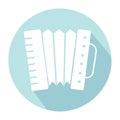 Isolated accordion icon Flat design Musical instrument Vector