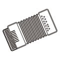 Isolated accordion icon