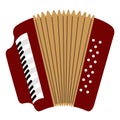 Isolated accordion icon. Musical instrument