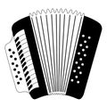 Isolated accordion icon. Musical instrument