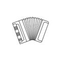 Isolated accordion musical instrument icon Flat design Vector