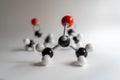 Isolated acetone molecule made by molecular model