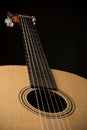 Isolated acoustic guitar. Royalty Free Stock Photo