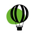 Isolated air balloon outline icon Vector