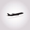 Isolated airplane icon on the white background. Air fly isolated sign. Royalty Free Stock Photo