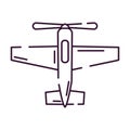Isolated airplane toy Sketch icon Vector Royalty Free Stock Photo