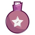 Isolated alchemy flask icon with star shape Vector