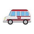 Isolated ambulance cartoon