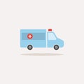 Isolated ambulance color icon with reflection