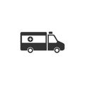 Isolated ambulance icon on a white background