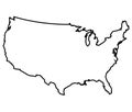 Isolated American map