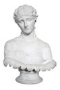 Isolated ancient bust of a beautiful lady Royalty Free Stock Photo