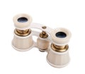 Isolated antique binocular on white background Royalty Free Stock Photo